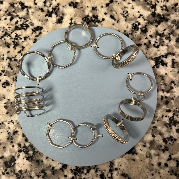 Altar’d State Silver Stacking Rings - Picture 1 of 4